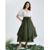 image:imageScarlet Darkness Women Renaissance Long Skirt A Line Layered Flowy Maxi SkirtsOlive Green