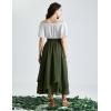 image:imageScarlet Darkness Women Renaissance Long Skirt A Line Layered Flowy Maxi SkirtsOlive Green