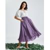 image:imageScarlet Darkness Women Renaissance Long Skirt A Line Layered Flowy Maxi SkirtsPurple