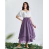 image:imageScarlet Darkness Women Renaissance Long Skirt A Line Layered Flowy Maxi SkirtsPurple