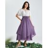 image:imageScarlet Darkness Women Renaissance Long Skirt A Line Layered Flowy Maxi SkirtsPurple