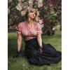 image:imageScarlet Darkness Women Renaissance Maxi Skirt Flowy Long Skirts Victorian High Waisted SkirtBlack