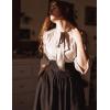image:imageScarlet Darkness Women Renaissance Maxi Skirt Flowy Long Skirts Victorian High Waisted SkirtBlack