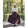 image:imageScarlet Darkness Women Renaissance Maxi Skirt Flowy Long Skirts Victorian High Waisted SkirtDark Brown