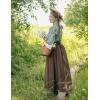 image:imageScarlet Darkness Women Renaissance Maxi Skirt Flowy Long Skirts Victorian High Waisted SkirtDeep Brown