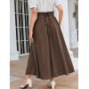 image:imageScarlet Darkness Women Renaissance Maxi Skirt Flowy Long Skirts Victorian High Waisted SkirtDeep Brown