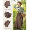 image:imageScarlet Darkness Women Renaissance Maxi Skirt Flowy Long Skirts Victorian High Waisted SkirtDeep Brown