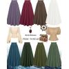 image:imageScarlet Darkness Women Renaissance Maxi Skirt Flowy Long Skirts Victorian High Waisted SkirtDeep Brown