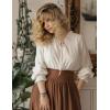 image:imageScarlet Darkness Women Renaissance Maxi Skirt Flowy Long Skirts Victorian High Waisted SkirtDeep Brown