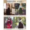 image:imageScarlet Darkness Women Renaissance Maxi Skirt Flowy Long Skirts Victorian High Waisted SkirtDeep Green
