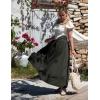 image:imageScarlet Darkness Women Renaissance Maxi Skirt Flowy Long Skirts Victorian High Waisted SkirtDeep Green