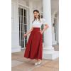 image:imageScarlet Darkness Women Renaissance Maxi Skirt Flowy Long Skirts Victorian High Waisted SkirtDeep Red