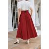 image:imageScarlet Darkness Women Renaissance Maxi Skirt Flowy Long Skirts Victorian High Waisted SkirtDeep Red