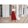 image:imageScarlet Darkness Women Renaissance Maxi Skirt Flowy Long Skirts Victorian High Waisted SkirtDeep Red