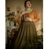 image:imageScarlet Darkness Women Renaissance Maxi Skirt Flowy Long Skirts Victorian High Waisted SkirtOlive Green