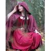 image:imageScarlet Darkness Women Renaissance Maxi Skirt Flowy Long Skirts Victorian High Waisted SkirtWine Red