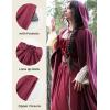 image:imageScarlet Darkness Women Renaissance Maxi Skirt Flowy Long Skirts Victorian High Waisted SkirtWine Red