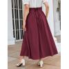 image:imageScarlet Darkness Women Renaissance Maxi Skirt Flowy Long Skirts Victorian High Waisted SkirtWine Red
