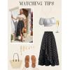 image:imageScarlet Darkness Womens Floral Maxi Skirts High Waist Summer Boho Flowy Ruffle Long Skirt with PocketsBlack Whisper