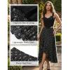 image:imageScarlet Darkness Womens Floral Maxi Skirts High Waist Summer Boho Flowy Ruffle Long Skirt with PocketsBlack Whisper