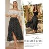 image:imageScarlet Darkness Womens Floral Maxi Skirts High Waist Summer Boho Flowy Ruffle Long Skirt with PocketsBlack Whisper