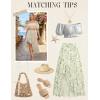 image:imageScarlet Darkness Womens Floral Maxi Skirts High Waist Summer Boho Flowy Ruffle Long Skirt with PocketsGreen Floral