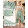 image:imageScarlet Darkness Womens Floral Maxi Skirts High Waist Summer Boho Flowy Ruffle Long Skirt with PocketsGreen Serenity