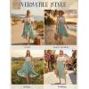 image:imageScarlet Darkness Womens Floral Maxi Skirts High Waist Summer Boho Flowy Ruffle Long Skirt with PocketsGreen Serenity