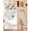 image:imageScarlet Darkness Womens Floral Maxi Skirts High Waist Summer Boho Flowy Ruffle Long Skirt with PocketsMocha Floral