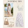 image:imageScarlet Darkness Womens Floral Maxi Skirts High Waist Summer Boho Flowy Ruffle Long Skirt with PocketsRomantic Purple