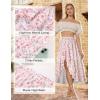 image:imageScarlet Darkness Womens Floral Maxi Skirts High Waist Summer Boho Flowy Ruffle Long Skirt with PocketsRosette Haze
