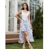 image:imageScarlet Darkness Womens Floral Maxi Skirts High Waist Summer Boho Flowy Ruffle Long Skirt with PocketsSapphire Bird