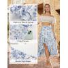 image:imageScarlet Darkness Womens Floral Maxi Skirts High Waist Summer Boho Flowy Ruffle Long Skirt with PocketsSapphire Bird