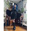 image:imageScarlet Darkness Womens Mini Skirt Plus Size Skater Skirts Cute Pleated Short Renaissance Pirate Skirt with PocketsBlack