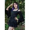 image:imageScarlet Darkness Womens Mini Skirt Plus Size Skater Skirts Cute Pleated Short Renaissance Pirate Skirt with PocketsBlack
