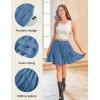 image:imageScarlet Darkness Womens Mini Skirt Plus Size Skater Skirts Cute Pleated Short Renaissance Pirate Skirt with PocketsBlue