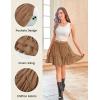 image:imageScarlet Darkness Womens Mini Skirt Plus Size Skater Skirts Cute Pleated Short Renaissance Pirate Skirt with PocketsKhaki