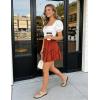 image:imageScarlet Darkness Womens Mini Skirt Plus Size Skater Skirts Cute Pleated Short Renaissance Pirate Skirt with PocketsOrange