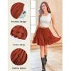 image:imageScarlet Darkness Womens Mini Skirt Plus Size Skater Skirts Cute Pleated Short Renaissance Pirate Skirt with PocketsOrange