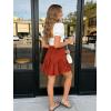 image:imageScarlet Darkness Womens Mini Skirt Plus Size Skater Skirts Cute Pleated Short Renaissance Pirate Skirt with PocketsOrange