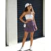 image:imageScarlet Darkness Womens Mini Skirt Plus Size Skater Skirts Cute Pleated Short Renaissance Pirate Skirt with PocketsPurple