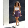 image:imageScarlet Darkness Womens Mini Skirt Plus Size Skater Skirts Cute Pleated Short Renaissance Pirate Skirt with PocketsPurple