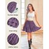 image:imageScarlet Darkness Womens Mini Skirt Plus Size Skater Skirts Cute Pleated Short Renaissance Pirate Skirt with PocketsPurple