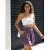 image:imageScarlet Darkness Womens Mini Skirt Plus Size Skater Skirts Cute Pleated Short Renaissance Pirate Skirt with PocketsPurple
