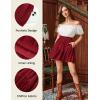 image:imageScarlet Darkness Womens Mini Skirt Plus Size Skater Skirts Cute Pleated Short Renaissance Pirate Skirt with PocketsRed