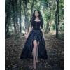 image:imageScarlet Darkness Womens Renaissance Pirate Skirt Gothic Steampunk Victorian HighLow SkirtsBlack