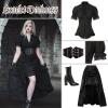 image:imageScarlet Darkness Womens Renaissance Pirate Skirt Gothic Steampunk Victorian HighLow SkirtsBlack