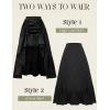 image:imageScarlet Darkness Womens Renaissance Pirate Skirt Gothic Steampunk Victorian HighLow SkirtsBlack