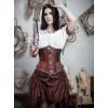 image:imageScarlet Darkness Womens Renaissance Pirate Skirt Gothic Steampunk Victorian HighLow SkirtsBrown