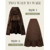 image:imageScarlet Darkness Womens Renaissance Pirate Skirt Gothic Steampunk Victorian HighLow SkirtsBrown